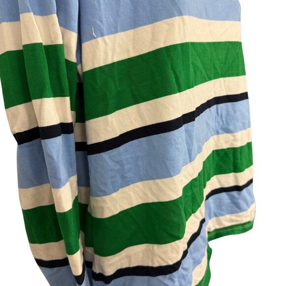 Talbots Plus Womens Green Blue Wide Stripe 100% Cotton Top Shirt sz X / 0X - Picture 3 of 16